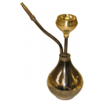 8" Metal Bong with Gold Finish