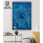 Wall Hanging Tibetan Buddha Design Turquoise