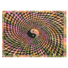 Bed Cover YIN YANG on a Multi coloured background