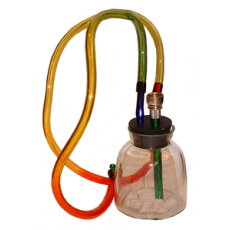 Glass 2 Way Bong Bell Jar Style 17cm