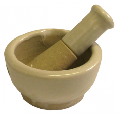 Ceramic Pestle & Mortar Medium 76mm Diameter