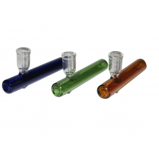 Coloured K2 18mm Glass Shotgun Pipe 12cm