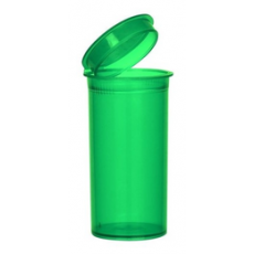 GREEN TRANSLUCENT Pop Top Bottle 19 Dram (3.5gms)