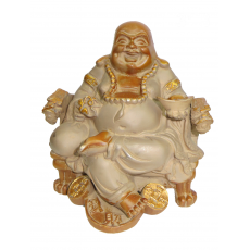 Brass Laughing Buddha Statue (21cm x 2.9kg)