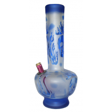 Glass 13cm Triple Bubble Lay Back Bong