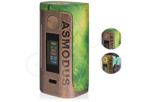 asMODus - Lustro Kodama 200W Box Mod - GREEN STAB WOOD / COPPER EDITION