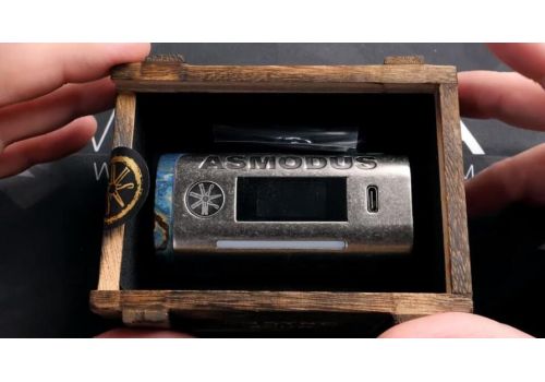 asMODus - Lustro Kodama 200W Box Mod - GREEN STAB WOOD / COPPER EDITION