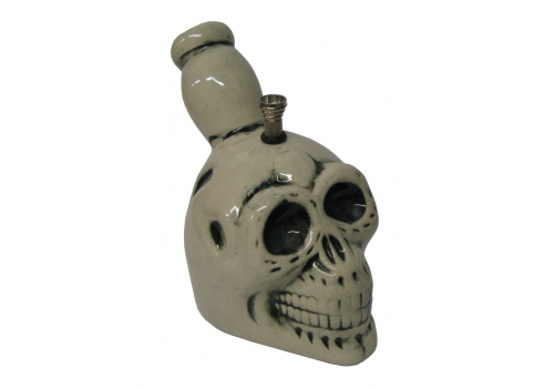 Ceramic Skull Head Bong 18cm