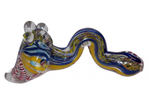 Coloured Glass Hammer Pipe 4"