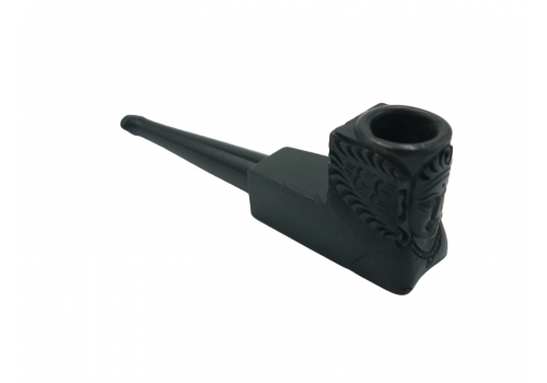 12" Wooden Pipe Fine Carved (BLACK WOOD)