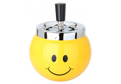 Smiley 12cm Round Spin-top Ashtray (14.5cm x 12cm)